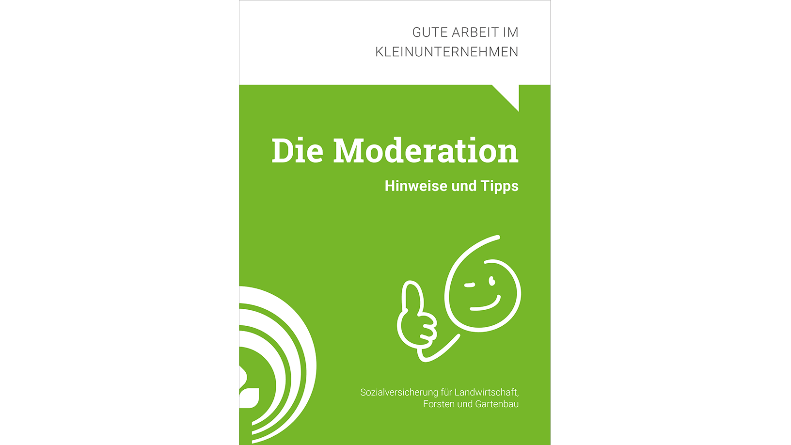 Vergrößerung des Bildes für Titel der Broschüre "Die Moderation".