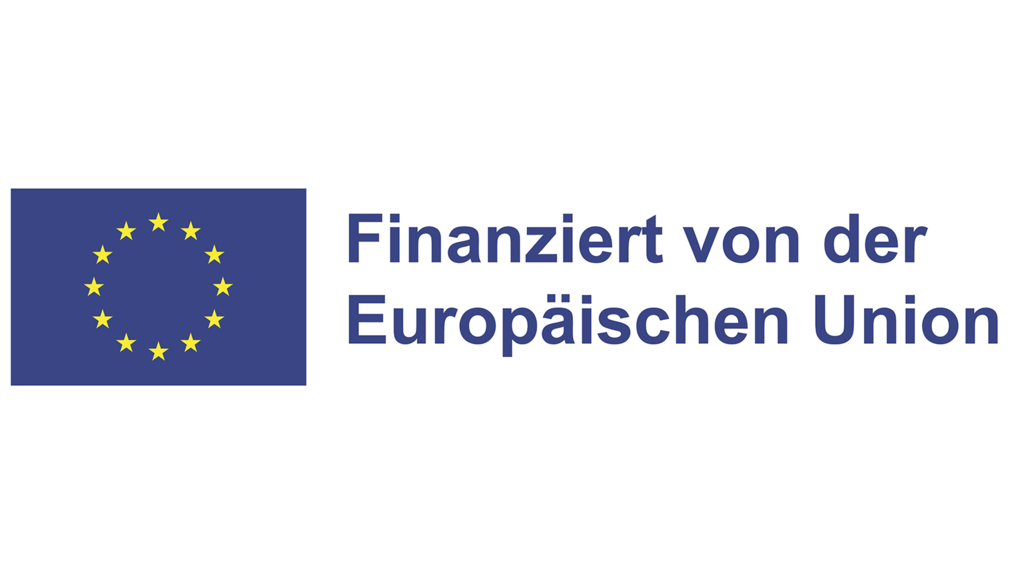 Vergrößerung des Bildes für Logo der EU mit Aufschrift "Finanziert von der Europäischen Union".